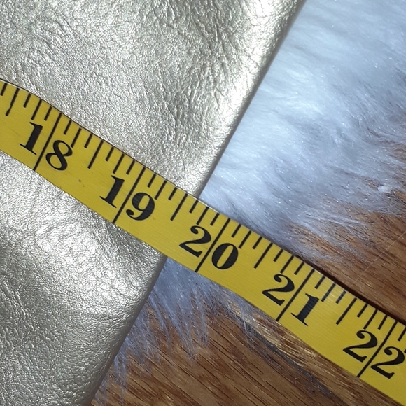 NEW! Gold 19 x 19 Faux Leather Glam Pillow Cover - Picture 4 of 6